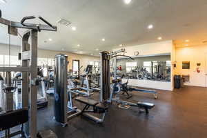 The larger of two gyms, this place is a great spot to work on your summer body next to the pool