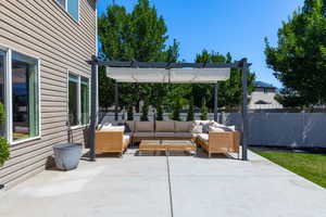 This extended patio is spacious enough for extended family get togethers