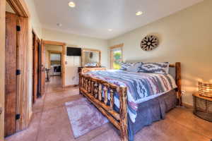 Bedroom featuring recessed lighting