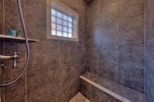 Full bathroom featuring tiled shower