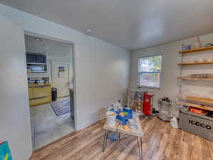 Rec room / 2nd Bedroom,  with light wood-style flooring