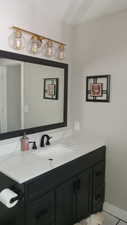 Bathroom featuring vanity