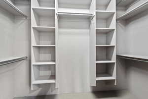 View of walk in closet