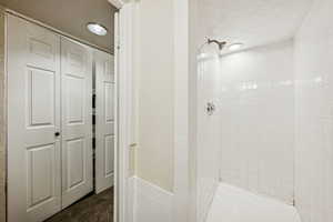 Bathroom with a shower stall