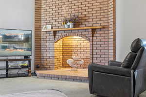 View of carpeted living room