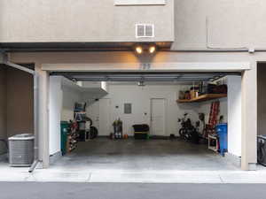 Garage with electric panel