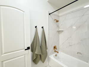 Full bathroom featuring shower / bath combination