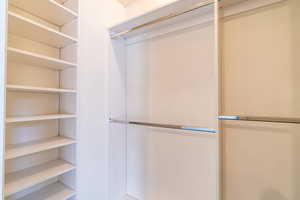 View of walk in closet