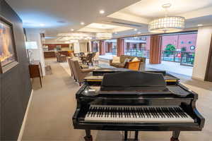 Community lobby with recessed lighting