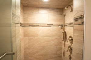 Bathroom with a stall shower