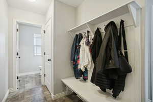 Mudroom with baseboards