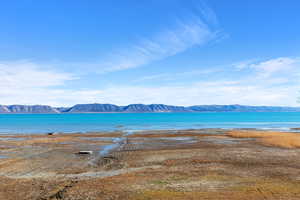 Water view with a mountainous background
