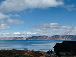 Water view featuring a mountainous background