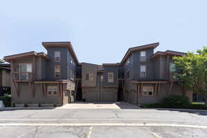 Modern home featuring driveway and a garage