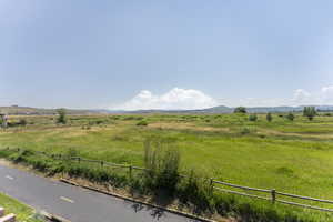 View of mountain background with rural landscape