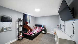 First bedroom in basement