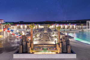 Exterior space featuring a swimming pool