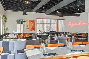 Dining room with healthy amount of natural light