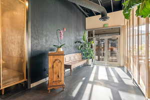Entrance to property with french doors
