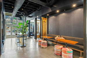 Lobby featuring a wall of windows