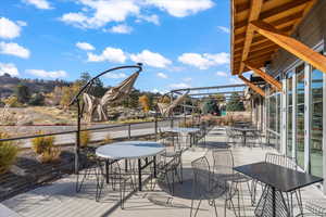 View of patio featuring outdoor dining space