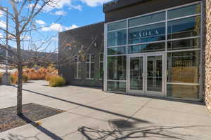 Entrance to property with french doors