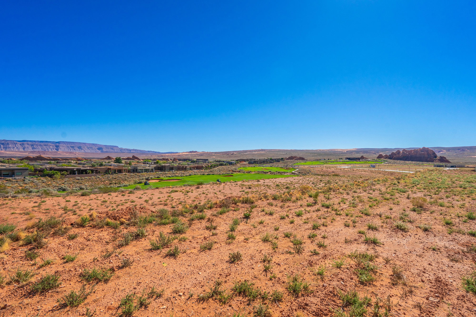 View of mountain background with rural landscape