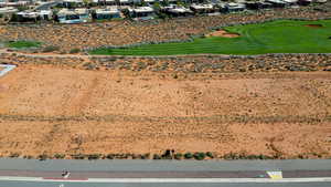 Aerial view of residential area