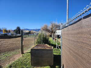 View of yard with a vegetable garden