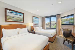 Bedroom featuring carpet floors and recessed lighting