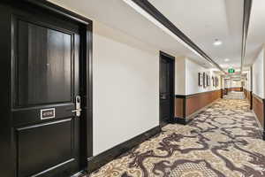 Hall with baseboards