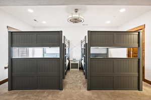Bedroom featuring carpet flooring and recessed lighting