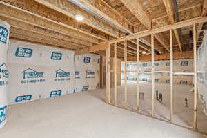 View of unfinished below grade area