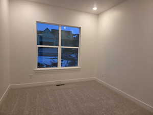 Bedroom 3 featuring carpet and recessed lighting