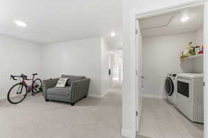 upstairs loft area adjacent to laundry