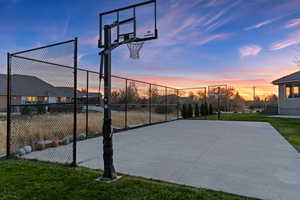 View of basketball court featuring community basketball court