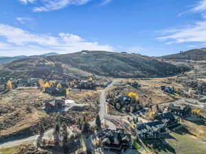View of mountain backdrop with nearby suburban area