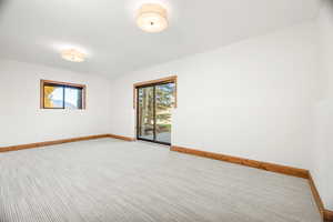 Carpeted spare room with plenty of natural light