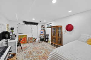 Bedroom with recessed lighting