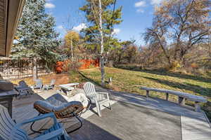 View of wooden terrace