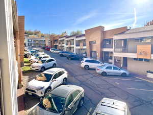 View of uncovered parking lot looking East