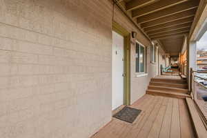 View of wooden terrace