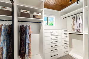 View of spacious closet