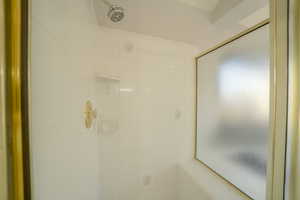 Bathroom with a tile shower