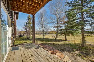 View of wooden terrace