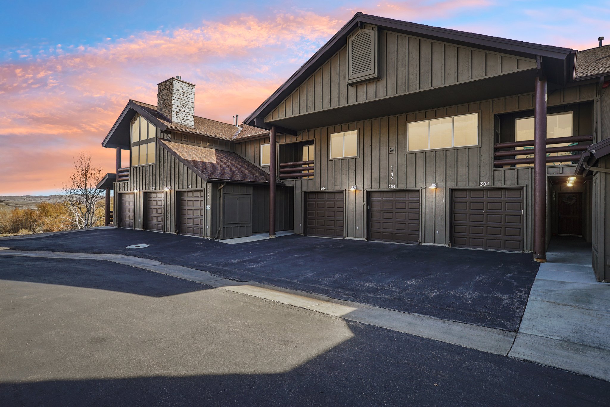 View of front of property with board and batten siding