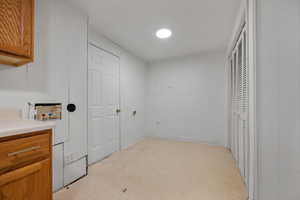 View of laundry room