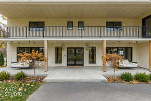 View of porch with seating areas