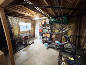 View of below grade area