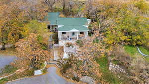Aerial view of property and surrounding area